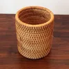 Bottiglie di stoccaggio Cestino in rattan fatto a mano per bacchette Cucchiaio Coltello Forchetta Posate Dispensa ambientale Organizzatore della cucina Decorazione della casa