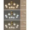 Lustres modernos nórdico design de cobre led candelabro para sala de estar quarto jantar cozinha teto pingente lâmpada ouro pendurado luz