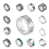 Designerring aus 925er Silber, Titanstahl, Silber, Liebesring, Luxusschmuck für Männer und Frauen, spirituelle Herzringe, Party, Verlobung, Beichte, Ehering mit grüner Box