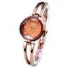 Wristwatches Fashionable Lady's Bracelet Quartz Watch Stainless Steel Rose Gold Female Wristwatch Personality Women Dress Gift