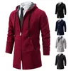 Herrtröjor Autumn Winter Men's Fashion Overcoat Sweater Cardigan Velvet Padded Casual Jacket Male Hoodies Korean Jumper Zip Trench Coat 230826