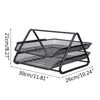 Other Desk Accessories Office A4 Paper Organizer Document File Letter Book Brochure Filling Tray Rack Shelf Metal Wire Mesh Storage Holder 230826