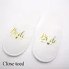 Slippers 1 Pair Bride Shower Wedding Decoration Bridesmaid Party Spa Soft Ladies Bachelorette Supplies Gifts