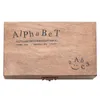 Selbstklebende Aufkleber Yoofun 70 Stück Box Mehrere Vintage Holz-Tagebuchstempel Retro Shanggu Buchstaben und Zahlen Siegel DIY Student Briefpapierbedarf 230826