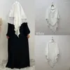 Abbigliamento etnico Ramadan Tradizione islamica Full Face Niquab Hijab Donna musulmana One Piece Preghiera Turbante Scialli Indossare direttamente Shayla Khimar