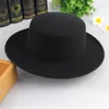 Pork Pie Hat Fit For Man Women Winter Autumn Men Casual Top Outdoor Warm Woolen Flat Brim Jazz Vintage Classic