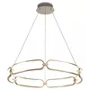 Chandeliers Modern Luxury Led Ceiling Chandelier Metal Gold Circle Rings Lighting Living Room Decoration Light Fixtures