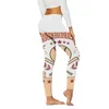 Leggings da donna Sexy a vita alta da donna Comodi collant con stampa baseball Push Up Palestra Casual Yoga Sport per