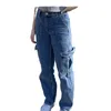 Pocket High-Rise Straight-Leg cargo jeans