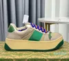 Kobiety podróżują skórzane koronkowe trampki moda lady flat Designer Trainers Letters Letters Platform Men Gym Sneakers Rozmiar 36-42-45 z pudełkiem