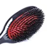 Escovas de cabelo 1 pc oval cerdas de javali pente de nylon mini antiestático couro cabeludo massagem escova de cabelo escova de estilo ferramenta 230826