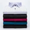 Men's Dress Shirts 2023 Men Business Office Long Sleeve Standard Stretch Casual Classic Stretchy Silky Non-iron Shirt Pocketless