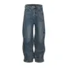 Jeans pour hommes Y2K Vintage lavé torsadé vague rayé Baggy jean unisexe Streetwear jambe large lâche pantalon en Denim décontracté hommes surdimensionnés Cargos 230827