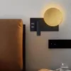 Lampada da parete semplice el può ruotare il comodino camera da letto minimalista luce lusso