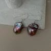 Dangle Küpeler 15x18mm Doğal Kültürlü Siyah Yeniden doğmuş Keshi Pearl Hook Lüks Klasik Kadınlar için