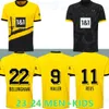 23 24 Reus Reyna Soccer Jerseys 2023 2024 Home Dortmund Schulz Brandt Bellingham Sancho Haller Hazard Witsel Malen Kids kit onforms