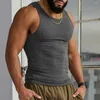 Men's Tank Tops Men Summer Solid Color Sport Vest O-neck Sleeveless Racerback Slim Fit Fitness Sports Leisure