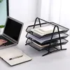 Other Desk Accessories Office A4 Paper Organizer Document File Letter Book Brochure Filling Tray Rack Shelf Metal Wire Mesh Storage Holder 230826