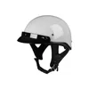 Casques de moto Style Vintage Demi-visage ouvert Chrome Argent Couleur Casque Rétro Moto Casco Casquette de sécurité Pilote Scooter Capacete