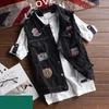 Gilet da uomo Idopy Moda Uomo Gilet di jeans Punk Strappato Distressed Party Slim Fit Patchwork Giacca di jeans Maschile Gilet senza maniche per uomo 230826