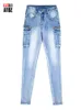 سراويل جينز للسيدات Catonatoz 2237 Women Spring Fashion Cargo Pants Summer Study Zipper Pocket Stretch Slim Jeans Skinny Denim Tousers 230826