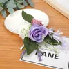 Fleurs décoratives Calla collier aiguille hommes exquise branche broche Rose Corsage mariage Floral bracelet marié broche mariée poignet fleur