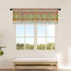 Rideau à géométrie bohémien du mexique, petite fenêtre de cuisine, Tulle transparent court, chambre à coucher, salon, décoration de maison, rideaux en Voile