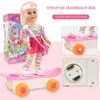 Dekompressionsspielzeug, elektrische Universal-Scooter-Puppe mit Musik und Lichtern, blinkende Mädchen, Tanzen, Skateboard, lustiges Stimmspielzeug, Geschenk 230826