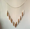 Macrame Wall wiszące boho boho Wall Decor Duże bohemian frędzla girlanda Wiszące dekoracje z drewnianymi koralikami 1224587