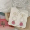 Dangle brincos doce arco para mulheres única rosa flor acessórios femininos moda geométrica jóias presente 2023 atacado
