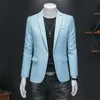 Men's Suits Blazers 15 Color Fashion Mens Suit Jacket High Quality Slim Fit Solid Casual Business Formal Office Wedding Tops 230826