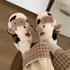 Kawaii Slipper Winter Tier flauschige Frauen Süßes warme Frau Cartoon Milch Kuhhaus Pantoffeln lustiger Schuh 230826 638 S