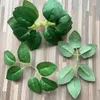 Dekorativa blommor 20st Silk Green Leaf Artificial Plants Rose Leaves Brud Wrist Realistic Stems