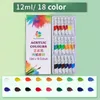 Painting Supplies Acrylic Paint 12182436 Colors 12ml Tube Set for Clothing Rich Pigments Artists 230826