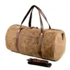 Sacs Duffel XZAN Style rétro Waterproo sac de voyage grande capacité hommes en plein air européen sacs à main hommes toile cirée