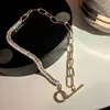 Choker Austyn Luxus Zirkon Kristall Halsketten Für Frauen Geometrische Edelstahl Strass Aussage Hochzeit Schmuck