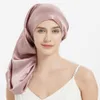 Bonnet / Skull Caps 100% Mulberry Silk Sleeping Cap Cheveux longs Nuit Soie Sommeil Bonnet Couverture pour les femmes pour les soins capillaires 60 * 33CM 230826