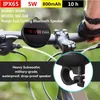 Haut-parleurs portables Smart LED affichage numérique sans fil vélo vélo Bluetooth haut-parleur extérieur portable étanche subwoofer mains libres/carte TF 230826