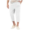 Pantalones cortos de Harem holgados de moda transpirables con cordón para hombre, ropa de calle de Color sólido, pantalones cortos para correr
