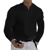 Chemises habillées pour hommes Hommes Casual Col V Manches longues Slim Fit Col Bureau Blouse Business Formelle Tops Tee Hommes Vêtements Quatre Saisons