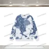 xinxinbuy Men women designer Sweatshirt Paris tie dye letter Cashew fruit pattern print sweater green gray blue black white S-XL