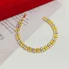 Link bransoletki złoty/ srebrny kolor dla mężczyzn Kobiety szerokość 10 mm Łańcuch Bransoletka Bransoletka 8 -calowa Pulsera 2023 Trenda biżuteria Bijoux