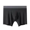 Sous-vêtements taille moyenne homme boxeurs sous-vêtements hommes modal boxer shorts longues jambes culottes de haute qualité respirant sexy pochette sous-vêtements