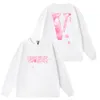 Felpa con cappuccio di marca americana VLONE uomo donna cotone a maniche lunghe rosa Graffiti V lettera stampa sul retro tendenza Street Luxury qualità top Felpe con cappuccio Felpe con cappuccio