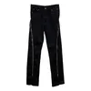 Jeans pour hommes PFNW Darkwear Design de Niche Style de rue haute ligne principale grande fermeture éclair en vrac hommes jean solide noir décontracté Chic Denim pantalon 12A4917 230827