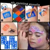 Kroppsfärg 20 färg ansikts kroppsfärgolja med 10 borstar 1 palettbricka och 4 stencils 4 ärr tatuering klistermärken för halloween cosplay makeup 230826