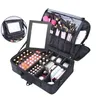 Sacos cosméticos Casos À Prova D 'Água Make Up Bag Esteticista Higiene Pessoal Maquiagem Caso Feminino Viagem Portátil Caso Cosmético Para Escovas Saco Cosmético Com Espelho 230826