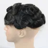 スーパーナチュラルヘアラインヒューマンヘアメンズツーピーフリースタイル10x8インチ薄い肌のヘアピース交換システム男性髪