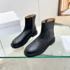 de rij schoenen Zwart leren enkel Chelsea Boots falt Fashion Booties Designer schoenen voor meisjesvrouwen