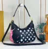 2023 Diseñador Bolsa de hombro Luxurys Bagatelle BB Crossbody Bolsos en relieve Flores Carta Empreinte Cuero Bolsas de axilas Mujer Moda Pequeño Monedero de maquillaje